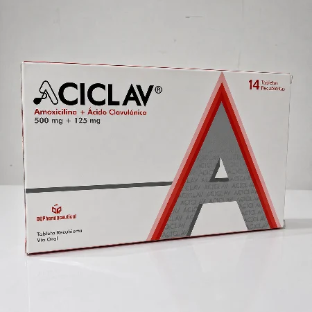 Aciclav 500 mg + 125 mg x 14 Tabletas