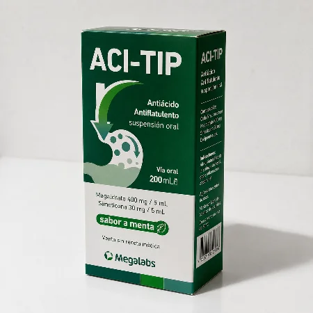 Aci-Tip 400 mg / 5 ml + 30 mg / 5 ml Sabor a Menta Via Oral de 200 ml