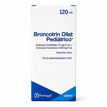 Broncotrin Dilat Pediatrico Ambroxol Clorhidrato 7,5 Ml/5Ml x 120 ml