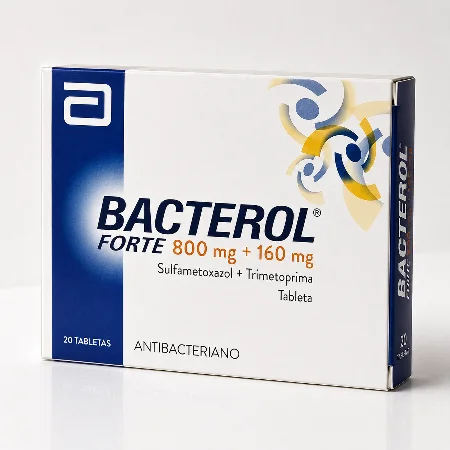 Bacterol Forte 800Mg+160Mg x 20 Tabletas, Sulfametoxazol + Trimetoprina