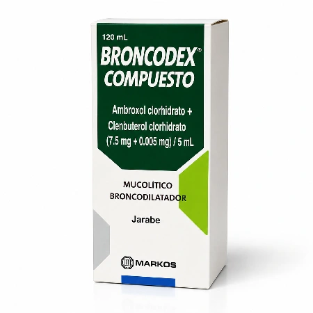 Broncodex Compuesto 7,5 mg + 0,005 mg / 5 ml Jarabe de 120 ml