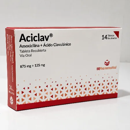 Aciclav 875 mg + 125 mg x 14 Tabletas