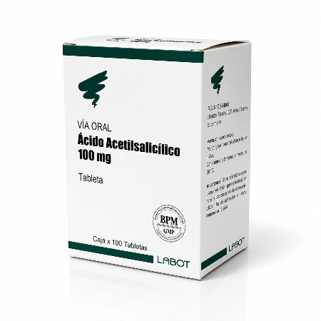 Acido Acetilsalicilico 100 mg x 100 Tabletas